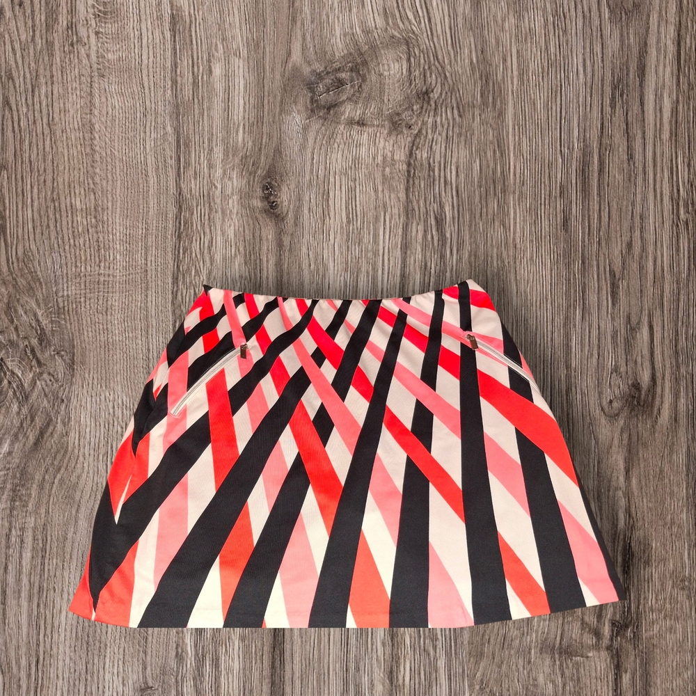 Tail Pink Black and White Bubble Mini Skirt